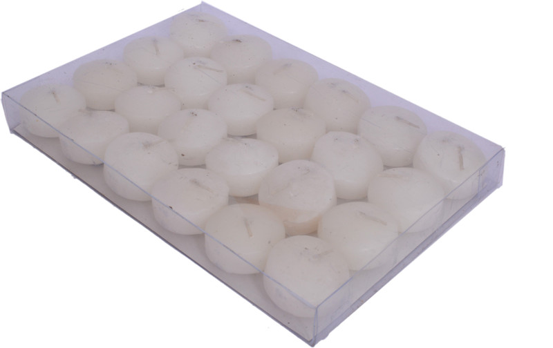 aroma natural products OYSTER SMALL Candle(White, Pack of 24)