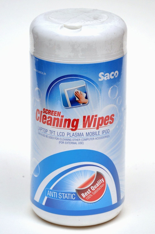 Saco Screen Cleaning Wipes - 100 Tissues for Computers(Cleaning Wipes-04)