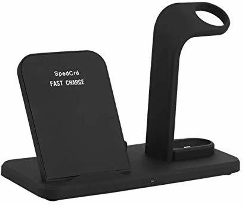 GADGETSWRAP 3 in 1 Detachable Wireless Charger Adapter Dock(Black)