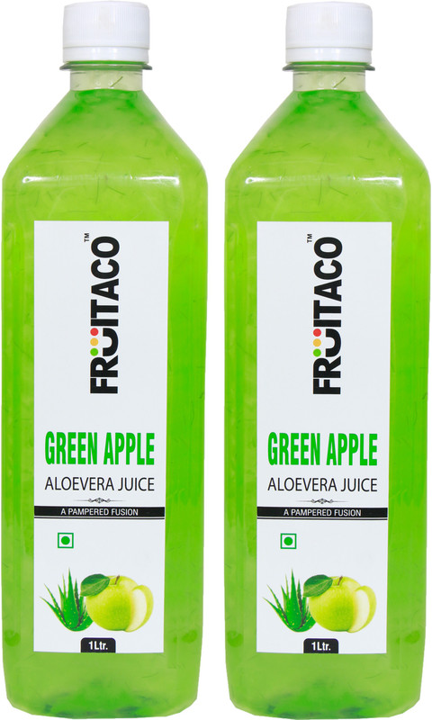 fruitaco Green Apple Aloevera Juice Pack of 2(2 L)
