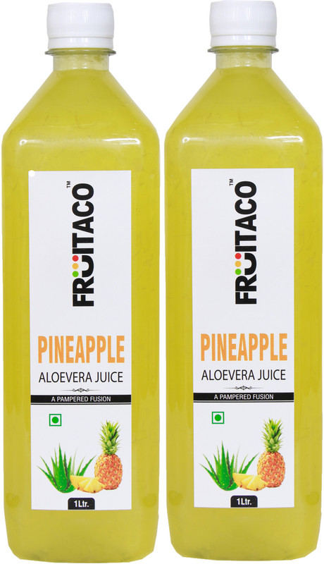 fruitaco Pineapple Aloevera Juice Pack of 2(2 L)
