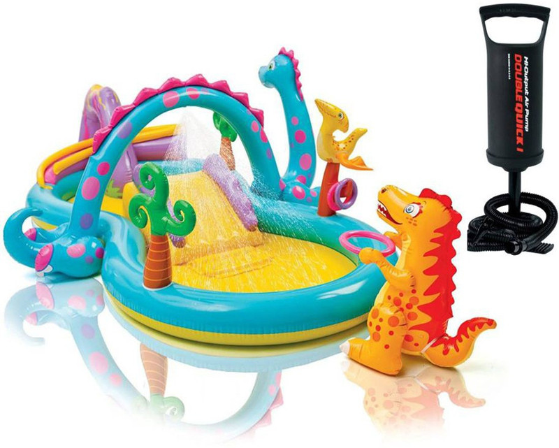 TUKAMCHA DINOLAND PLAY Inflatable Swimming Pool(Multicolor)