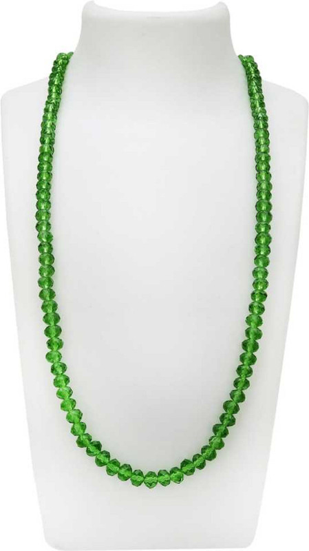 gulzar distributers green Ethnic Crystal Mala Crystal Glass Chain Glass Chain
