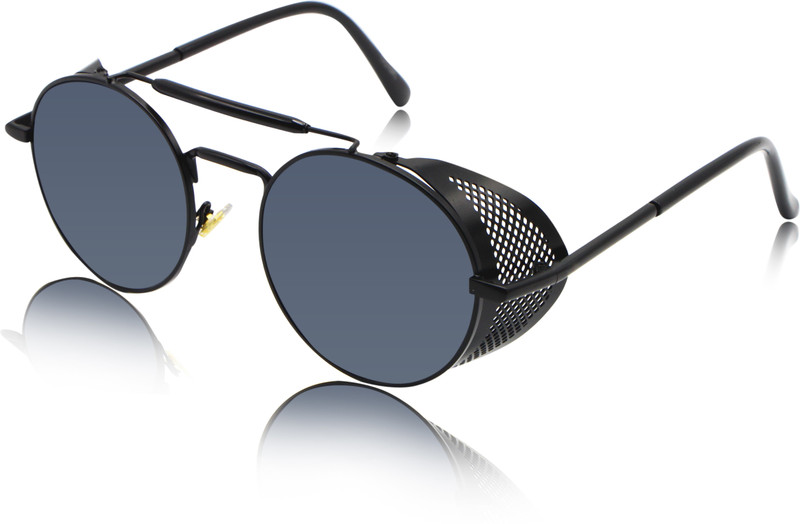 fashion sunglasses Round Sunglasses(Black)