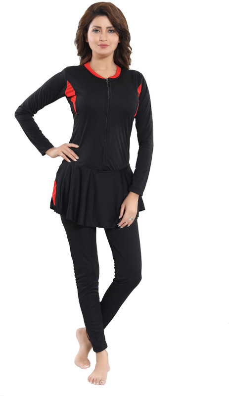 aquado Fullbody swimsuit (U.V.)Protection,Padded Solid Women Swimsuit