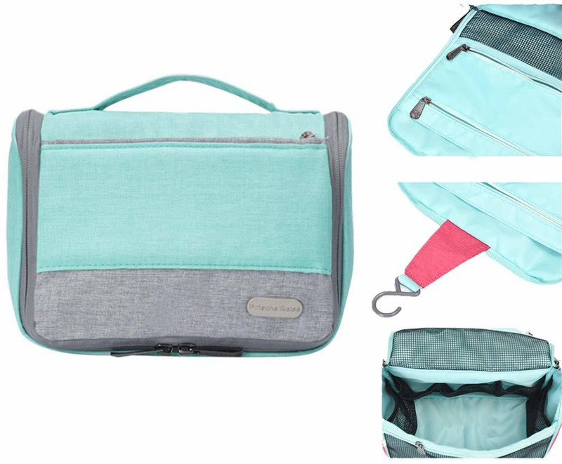 fokat Hanging Toiletry Bag for Travel, Cosmetic Kit, Essentials Travel Toiletry Kit(Blue, Grey)