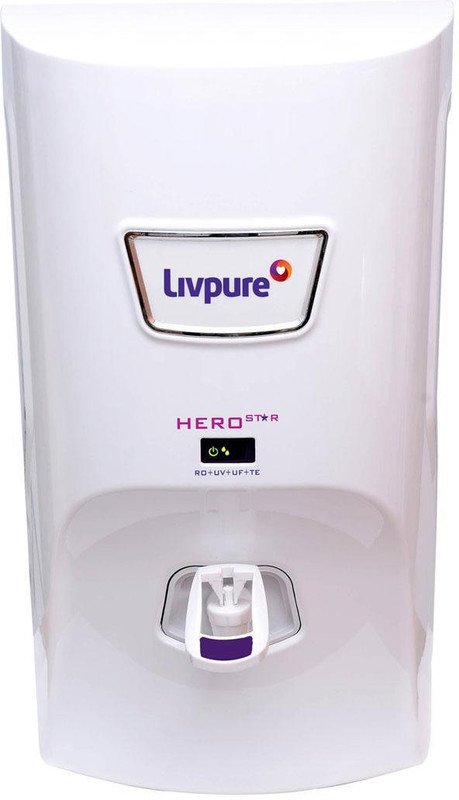 Livpure Hero Star (TASTE ENHANCER) 7 L RO + UV + UF Water Purifier(White)