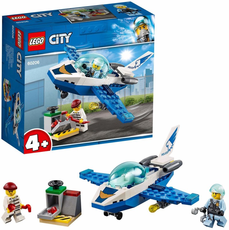 Lego City Sky Police Jet Patrol Building Blocks for Kids (54 Pcs)60206(Multicolor)