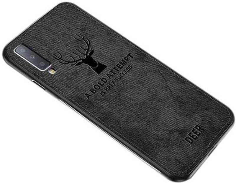 ferry cherry Back Cover for Deer Series - Anti Slip Soft Fabric with Camera Protective Back Cover for Samsung Galaxy M30(DeerCase SamM30 Black, Shock Proof)