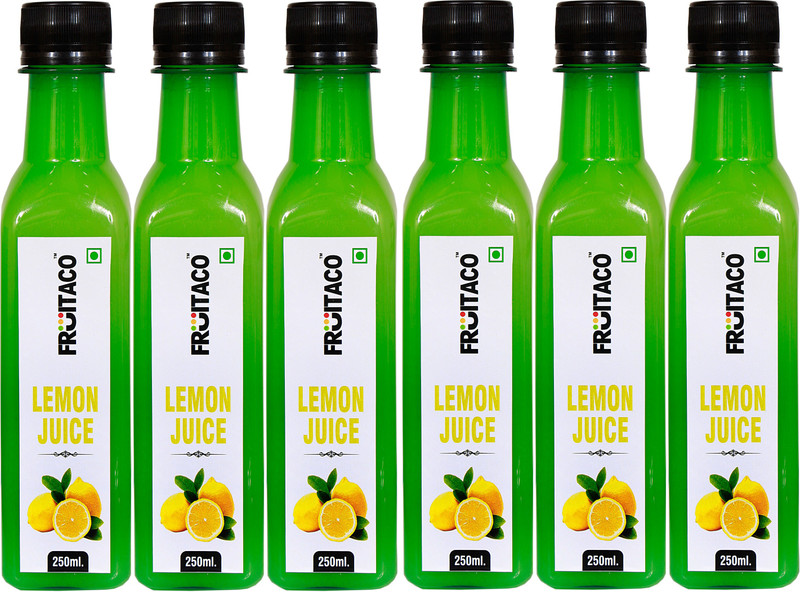 fruitaco Lemon Juice Concentrate 1500ml(1.5 L, Pack of 6)