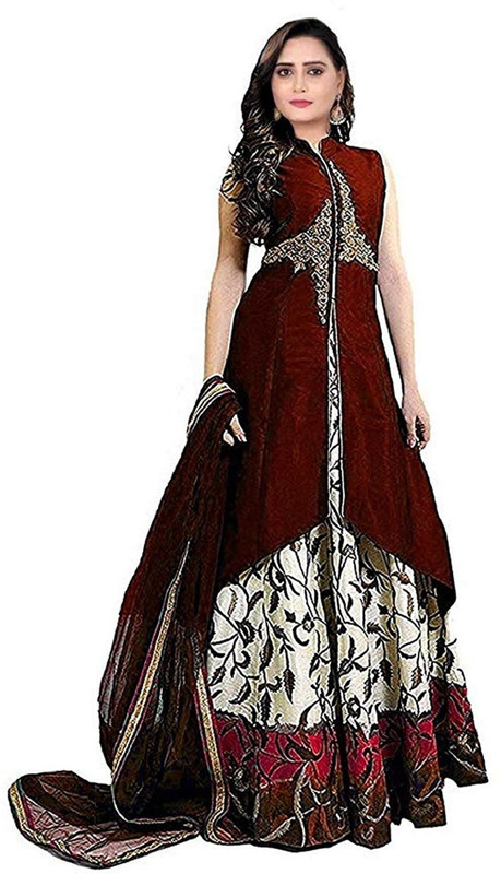 lehenga style Anarkali Gown(Maroon)