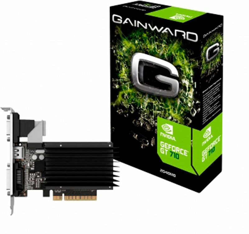 gainward NVIDIA GT 710 2GB SilentFX DDR3 Graphics Card 8 GB GDDR3 Graphics Card