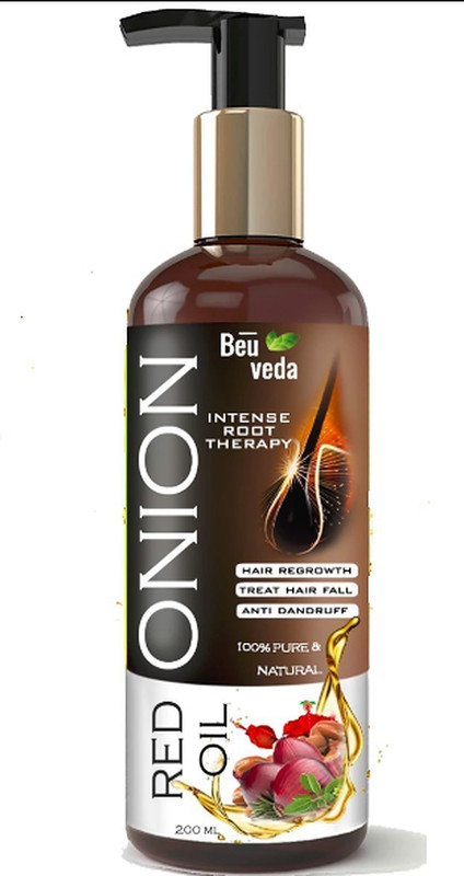 beu veda RED ONION HAIR OIL FOR INTENSE HAIR REGROWTH - 200 ML Hair Oil(200 ml)