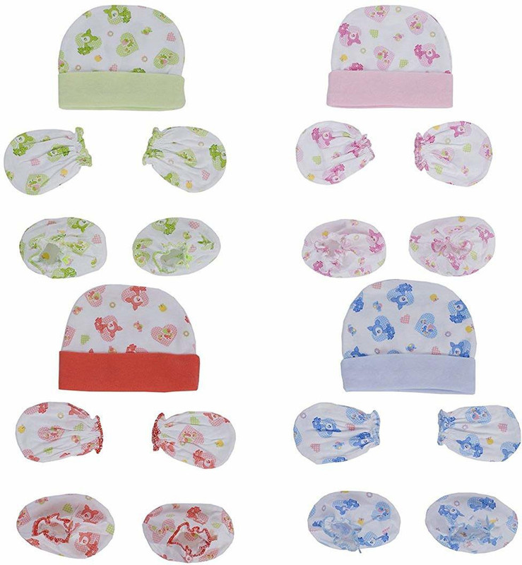 ankima Boys & Girls Party(Festive) Cap Cap, Mitten, Bootie(Multicolor)