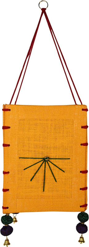 mitti se mitti tak Kandil Yellow Jute Hanging Lantern(25 cm X 20 cm, Pack of 1)