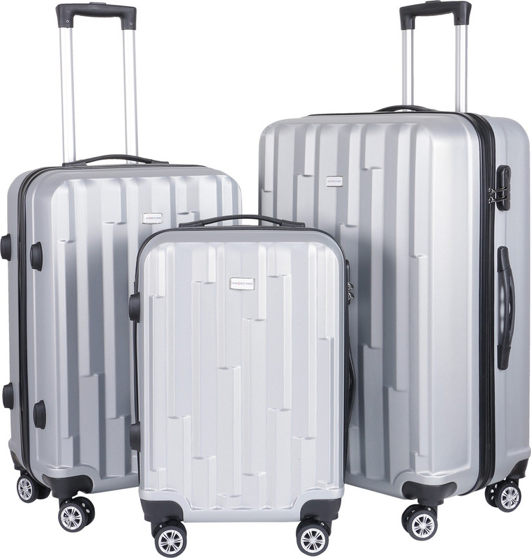 Americano Check-in Suitcase, Cabin Suitcase Combo(Silver)