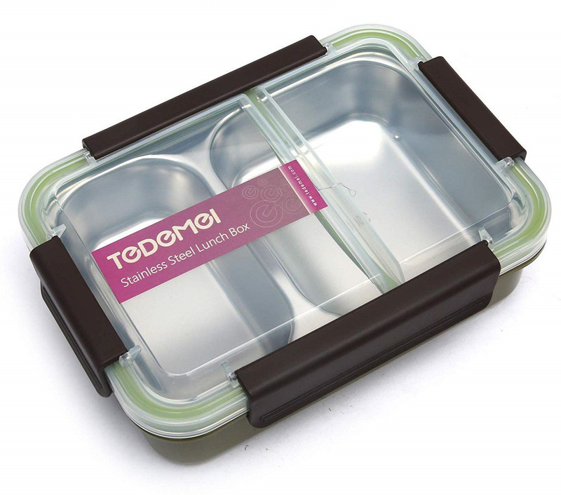 tedemei vmoxi Stainless Steel Lunch Box Insulated 2 Food Compartment Leak 1 Containers Lunch Box(750 ml)