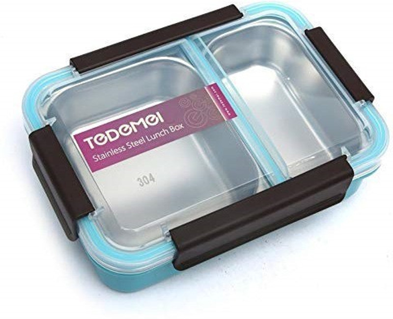 tedemei vmoxi Stainless Steel Lunch Box Insulated 2 Food Compartment 1 Containers Lunch Box(750 ml)