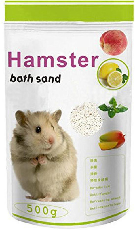 Sage Square Bath Sand for Chinchilla / Mice (500 Grms) (Lemon Fragrance) Pet Litter Tray Refill