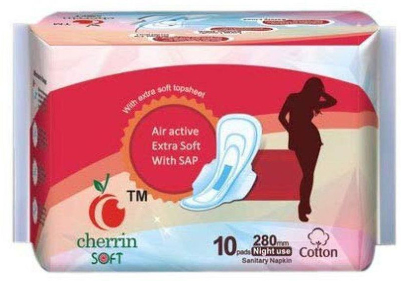 cherrin Air Active Extra Soft With Sap Sanitary Pad(Pack of 10)