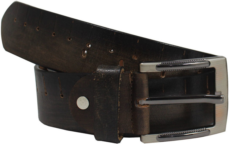 louis hide Men Casual Brown Genuine Leather Reversible Belt