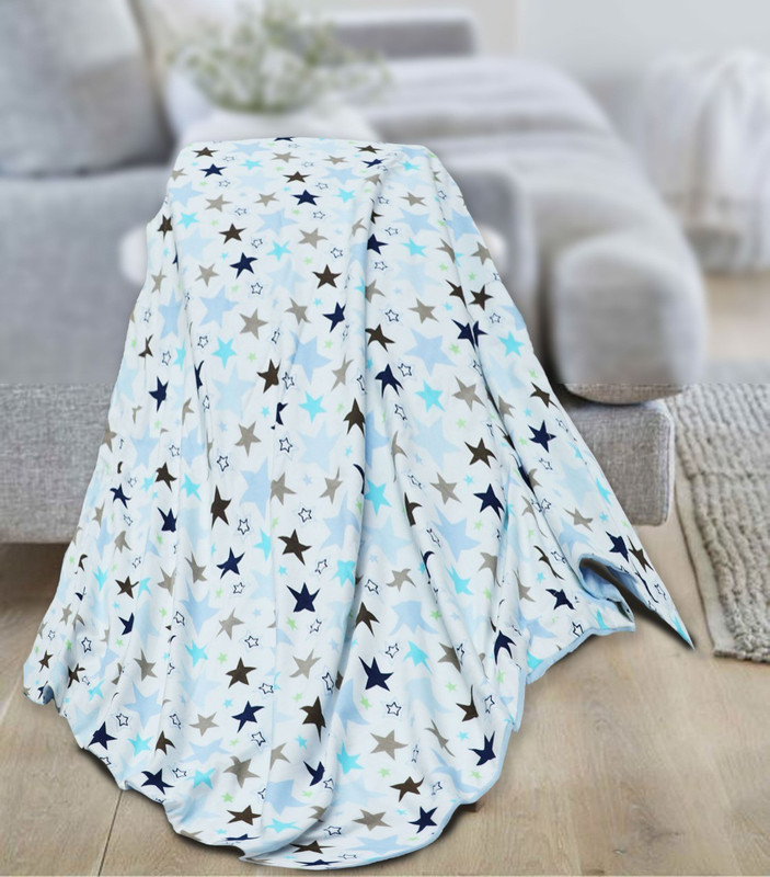 lillypupp Printed Crib AC Blanket(Cotton, Blue)