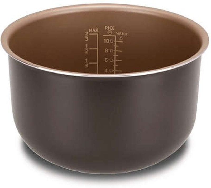 laksita rice cooker bowl Steel(Black, Pack of 1)