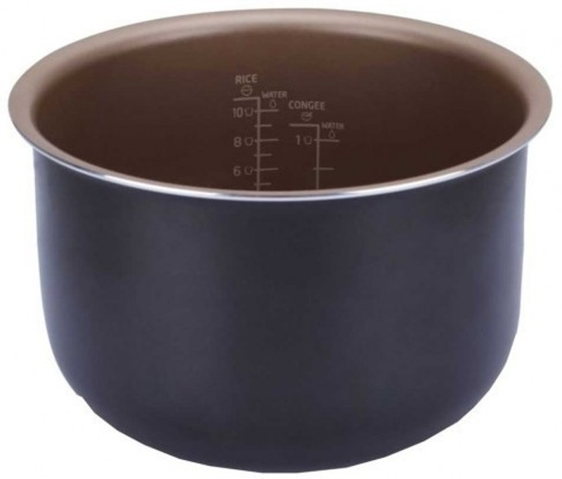 laksita rice cooker bowl Steel(Black, Pack of 1)