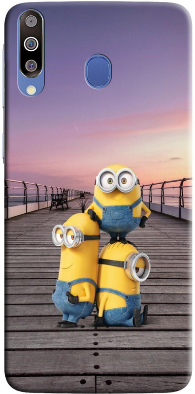 Mystry Box Back Cover for Samsung Galaxy M30(Trio Minions, Grip Case, Silicon)