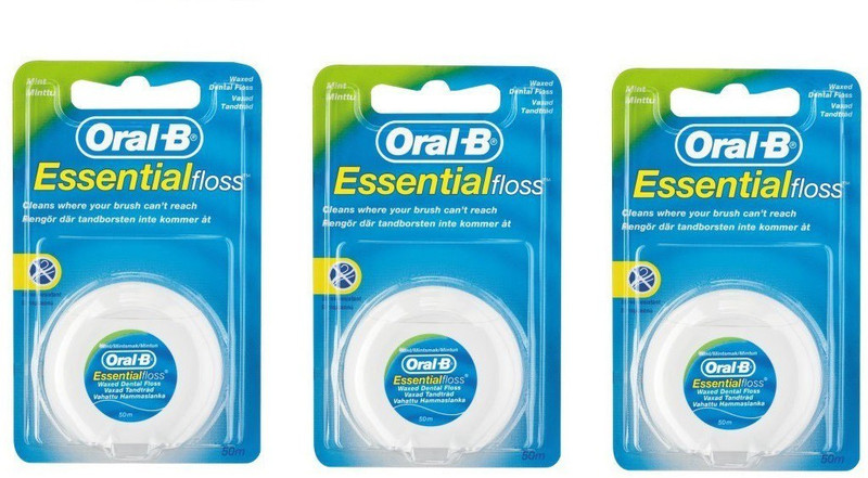 Oral-B Essential Waxed Mint Dental Floss Pack Of 2(Pack of 2)
