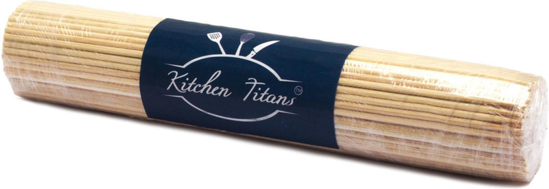 kitchen titans Bamboo Skewers Sticks/Bamboo Sticks/Barbecue Sticks for Oven Disposable Bamboo, Wooden Roast Fork Set(Pack of 150)