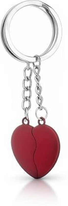 zilleria Red Magnet Heart Keychain Key Chain