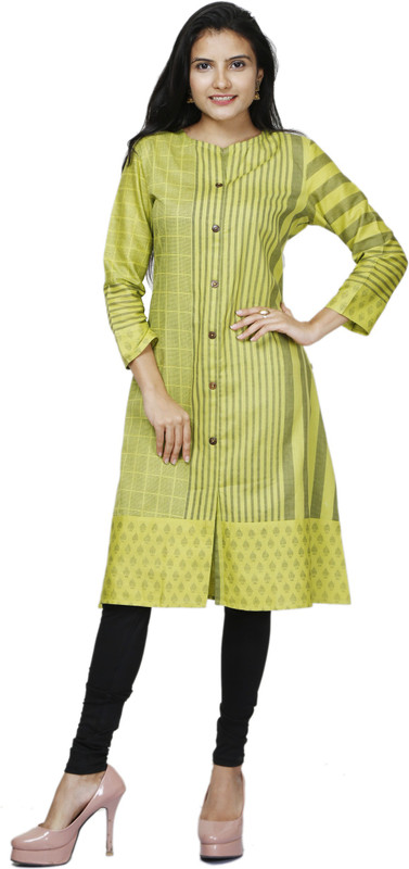mah Women Printed A-line Kurta(Multicolor)