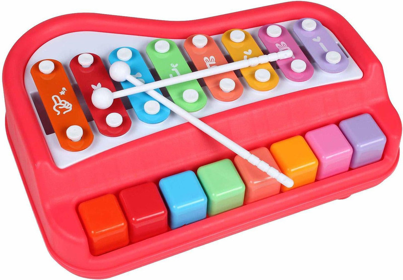 Bestie Toys 8 Key 2 in 1 Piano Xylophone Musical Instrument Toy(Multicolor)
