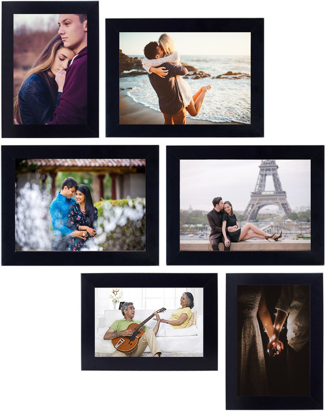 satguru arts Generic Photo Frame(Black, 6 Photos)