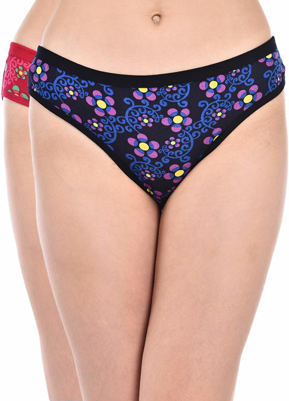 pop shop Women Hipster Multicolor Panty(Pack of 2)