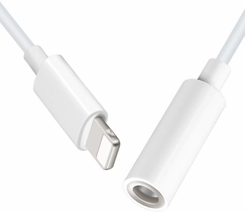 king shine White iOs To 3.5 mm Jack Audio Connector, Noise Cancelling Headphones Jack Phone Converter(iOS)