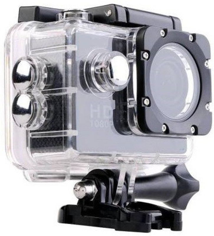 Crystal Digital Action Sports Camera 2 Inch LCD Super Wide Angle Sports and Action Camera Sports and Action Camera(Black, 12 MP)