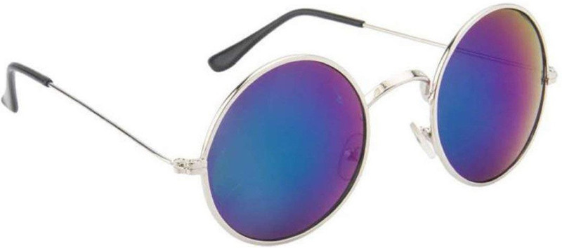 one touch wave Round Sunglasses(Blue)