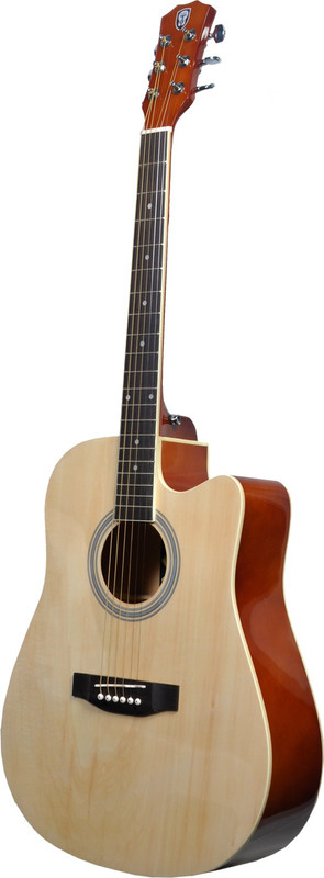techno Jumbo Natural Boxwood Acoustic Guitar(Natural)