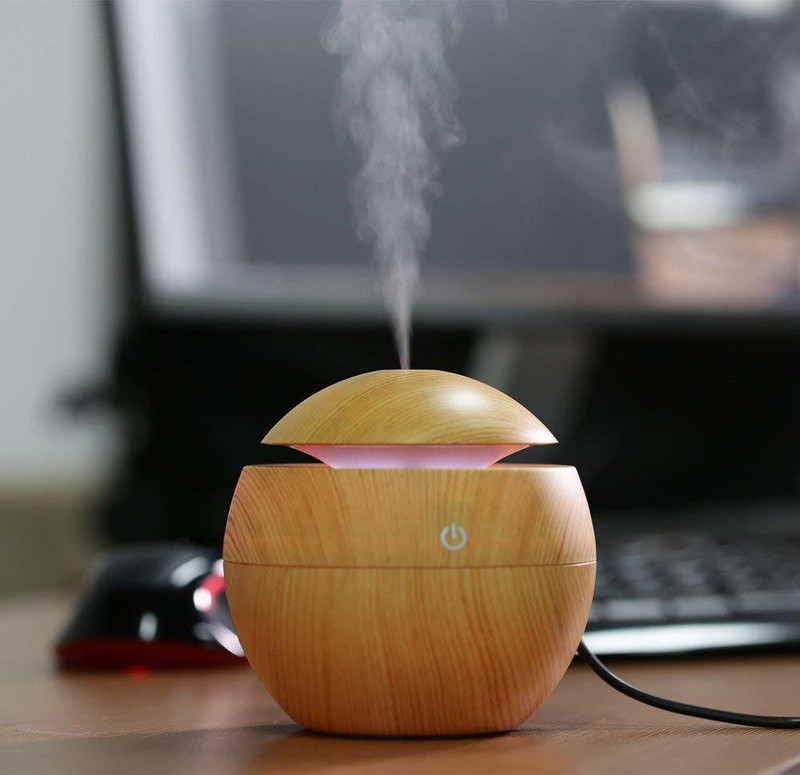 MOBHADA Room Wooden Humidifiers Essential Oil Diffuser Aroma for Car, Office, Babies, Home Humidifier
