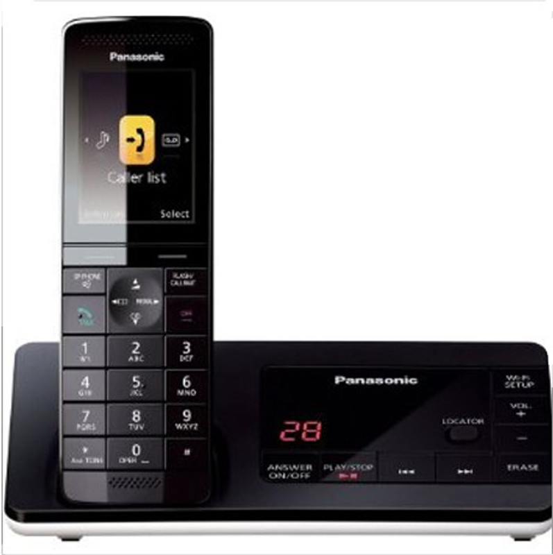 Panasonic KX-PRW120 Premium Design Series Cordless Phone Cordless Landline Phone with Answering Machine(Black)