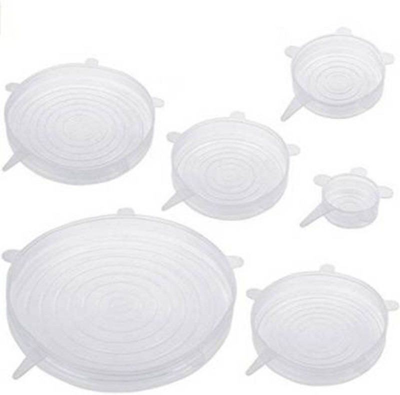 gopinathji Silicone Multi Size Stretch Lids Food Saver Microwave 2.6 inch Lid Set(Nylon)