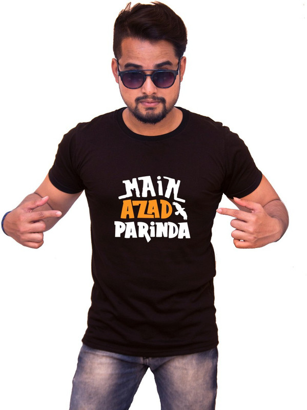 bong tees Printed Men Round Neck Black T-Shirt