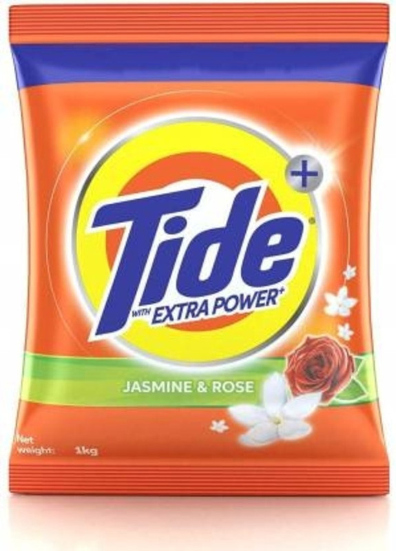 tide plus plus with exra power jasmine and rose fragrance (01 kg x 04) 4 kg Washing Powder(rose and jasmine)
