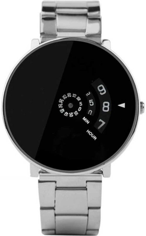 amics New Stylish Black Dial Metal Strap Analog-Digital Watch  - For Men & Women