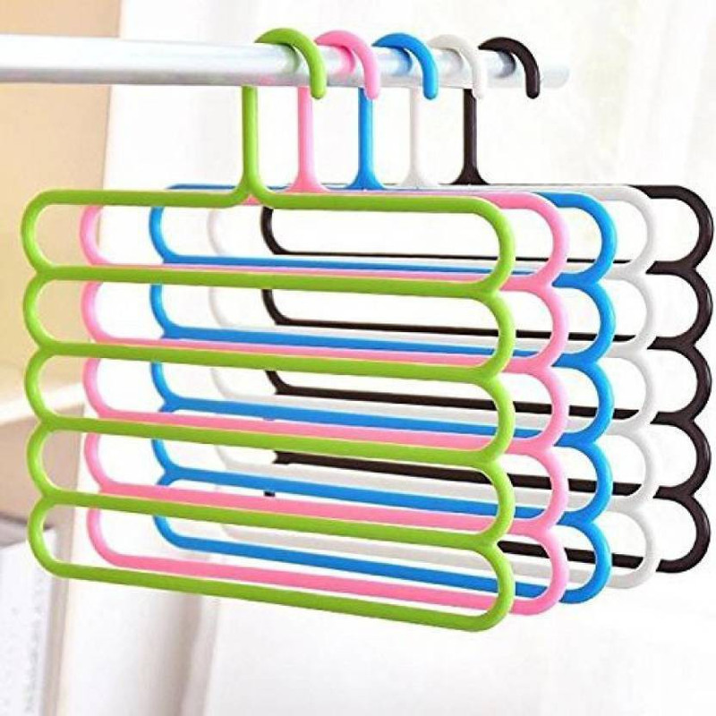 yes kitchen Plastic Pack of 5 Cloth Hangers(Multicolor)