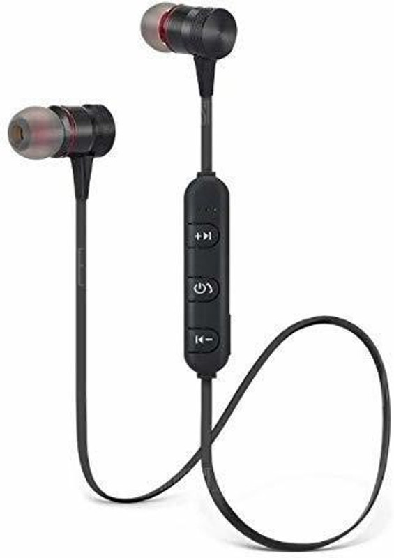 atekt Magnet Metal Sports Bluetooth 4.2 Earphone Headset Bluetooth Headset with Mic(Black, Red, In the Ear)