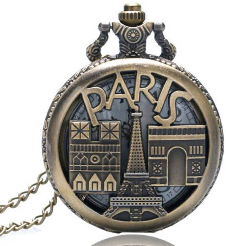 dsk Metal Bike Car Bag Keychain Pocket Watch Clock Pendant Key Chain