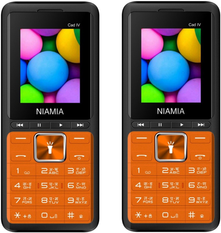 Niamia Cad IV Combo of Two Mobiles(Orange)